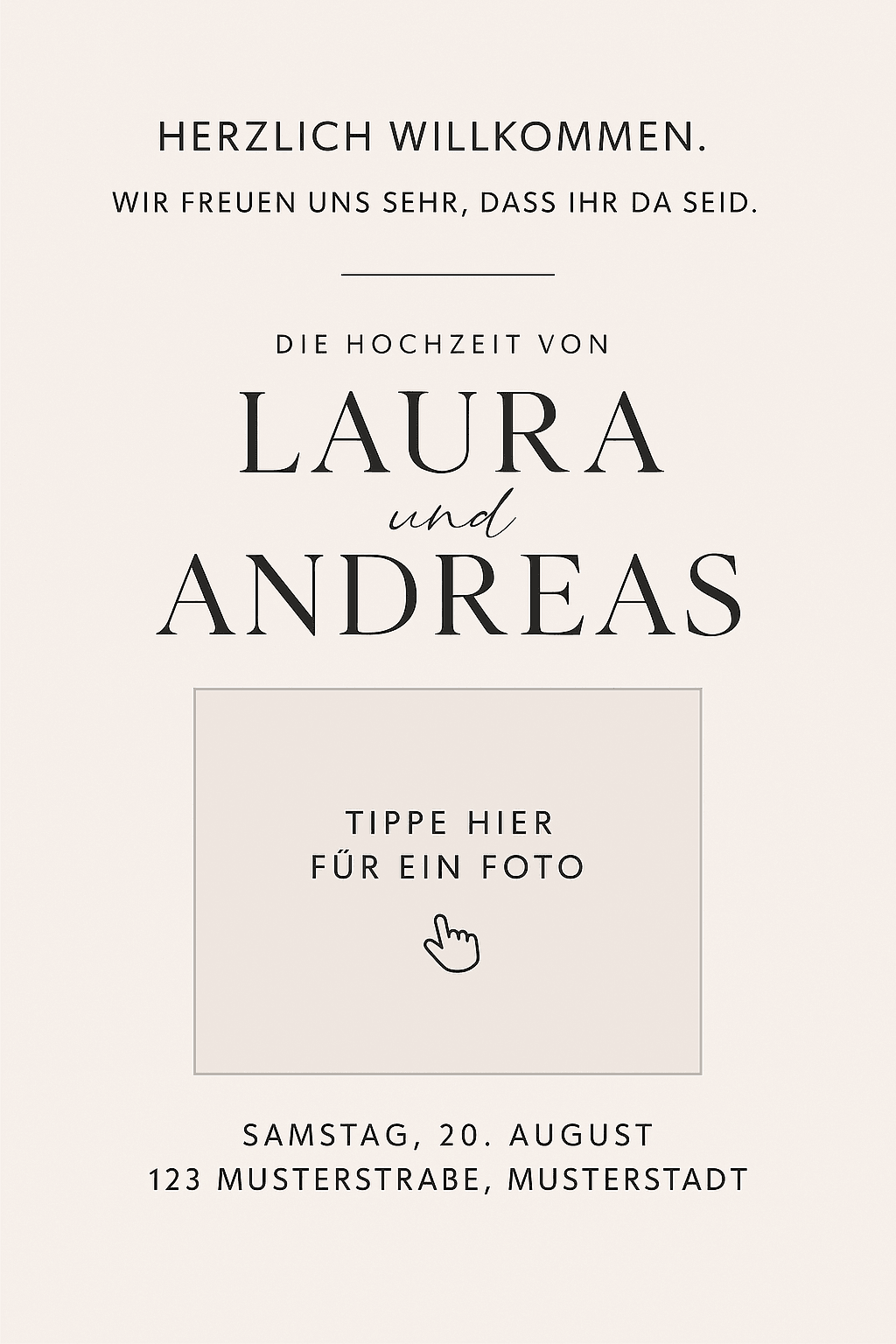 Startbildschirm-Design – EF Fotobox Design Beispiel